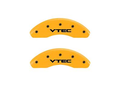 MGP 2 Caliper Covers Engraved Front Vtech Yellow Finish Black Characters 1999 Honda Accord