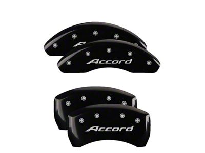 MGP 4 Caliper Covers Engraved Front Rear Black for Honda Accord - 20224SACCBK