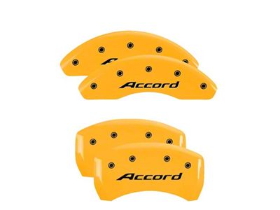 MGP 4 Caliper Covers Engraved Front Rear Yellow - Accord 20224SACCYL