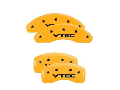MGP 4 Caliper Covers Engraved Front & Rear Vtech Yellow - 20204SVTCYL for Honda Accord