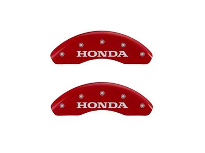 MGP Front Set 2 Caliper Covers Engraved Front Red - 20210FHONRD for Honda Accord