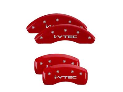 MGP 4 Caliper Covers Engraved Front & Rear i-Vtec Red for Honda Accord - 20179SIVTRD