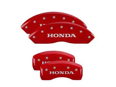 MGP 4 Caliper Covers Engraved Front & Rear Red - Accord - 20199SHONRD