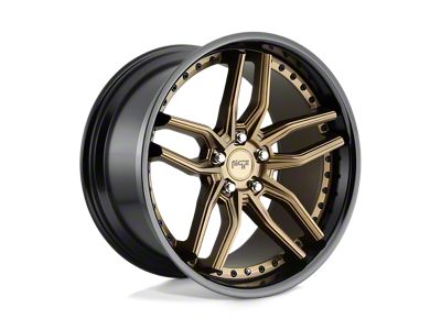 Niche Methos Matte Bronze with Black Bead Ring Wheel; 19x8.5; 35mm Offset; 5x114.3mm Bolt Pattern; 72.56mm Hub Bore
