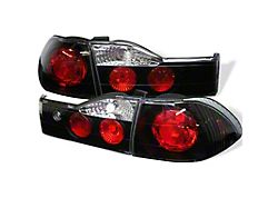 Euro Style Tail Lights; Black Housing; Clear Lens (01-02 Accord 4Dr)