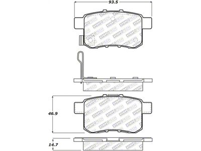 StopTech Street Select Brake Pads - Rear - 305.13360