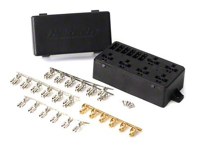 Haltech 6 Circuit Fuse Box w/Lid/Pins - HT-030102