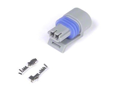 Haltech Delphi 2 Pin GM Style Air Temp Connector Grey - HT-030410