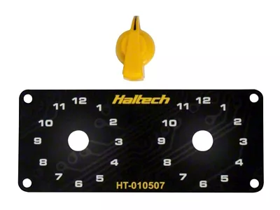 Haltech Dual Switch Panel Kit w/Yellow Knob - HT-010509