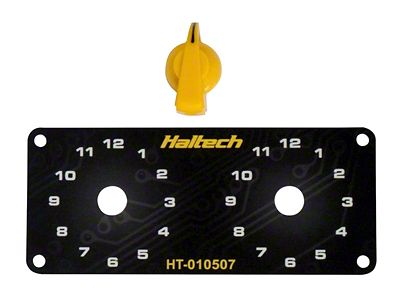 Haltech Dual Switch Panel w/Yellow Knob - HT-010507