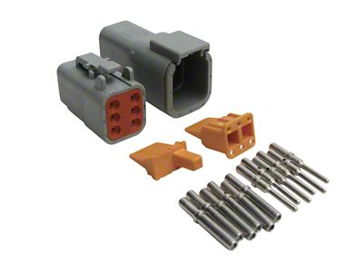 Haltech Matching Set of Deutsch DTM-6 Connectors 7.5 Amp Plug - HT-031015