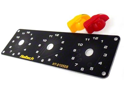 Haltech Triple Switch Panel Kit w/Yellow & Red Knobs - HT-010510