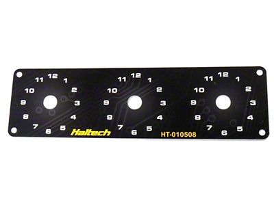 Haltech Triple Switch Panel w/Yellow & Red Knobs - HT-010508