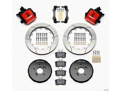 Wilwood Combination Parking Brake Rear Kit 12.88in Red Honda S2000 - 140-10310-R