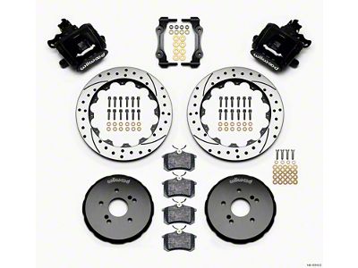 Wilwood Combination Parking Brake Rear Kit 12.88in Drilled Honda S2000 - 140-10310-D