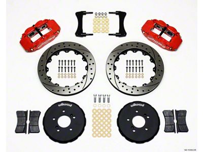 Wilwood Narrow Superlite 6R Front Hat Kit 12.88in Drill Red - 140-10309-DR for Honda S2000