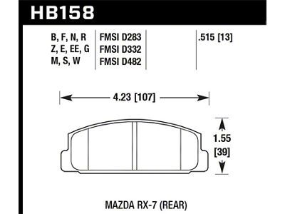 Hawk Performance 03-05 Mazda 6 2.3L i OE Incl.Clips Shims Springs - HB158D.515