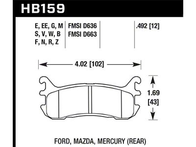Hawk Performance 03-05 Mazda Miata Rear ER-1 Brake Pad Set - HB159D.492