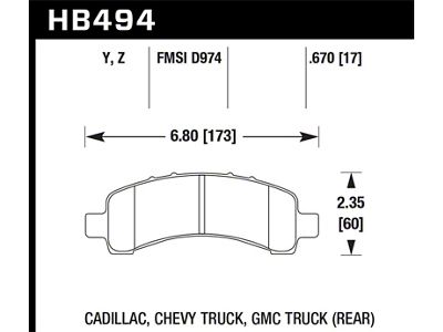 Hawk Performance 03-10 Chevy Express / GMC Savana Various Models Performance - HB494Z.670