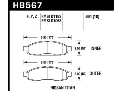 Hawk Performance 04-06 QX56 / 05-06 Armada / 04 Pathfinder - HB567Y.694