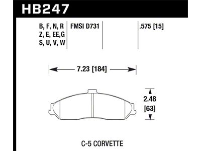 Hawk Performance 04-09 Cadillac XLR Front ER-1 Brake Pads - HB247D.575