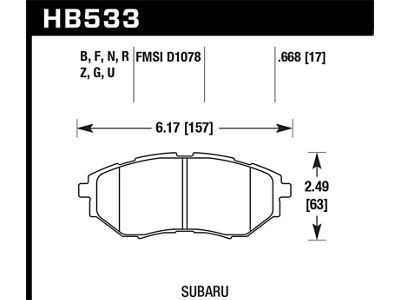 Hawk Performance 05-08 LGT D1078 HPS Street Front Brake Pads - HB533F.668
