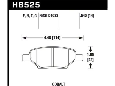 Hawk Performance 05-10 Chevrolet Cobalt SS / 07-10 Pontiac G5 / - HB525G.540