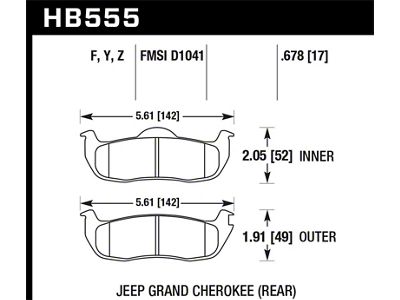 Hawk Performance 06-10 Jeep Commander / 05-10 Grand Cherokee / 05-10 - HB555F.678