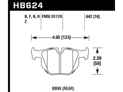 Hawk Performance 06 330i/330xi / 07-09 335i / 07-08 335xi - HB624Z.642