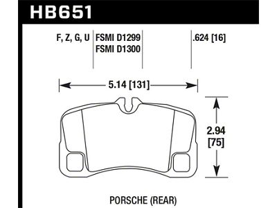 Hawk Performance 07-08 Porsche 911 Turbo/911 GT3/911 GT3 CUP Rear HPS Street Brake Pads