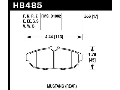 Hawk Performance 07-11 Ford Mustang Shelby GT500 DTC-30 Race Rear Brake - HB485W.656