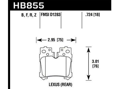 Hawk Performance 07-17 Lexus LS460 / 08-16 Lexus LS600h Performance Ceramic - HB855Z.724