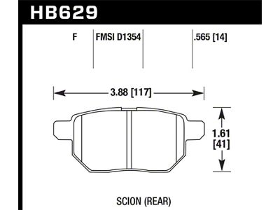 Hawk Performance 08-11 Scion xB / 09-10 Toyota Corolla / 09-10 - HB629F.565