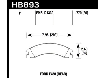 Hawk Performance 08-16 Ford E-450 Super Duty Super Duty Street Rear - HB893P.770