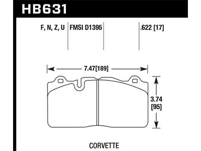 Hawk Performance 09-11 Corvette Z06/ZR-1 w/Carbon Ceramic Brake Package and Iron - HB631N.622