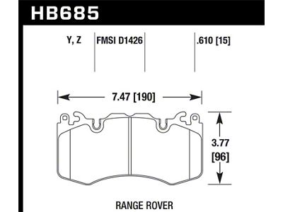 Hawk Performance 10-11 Range Rover/Range Rover Sport Supercharged LTS Front Brake - HB685Y.610