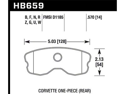 Hawk Performance 10-12 Chevrolet Corvette Grand Sport / 06-12 Corvette Z06 - HB659G.570