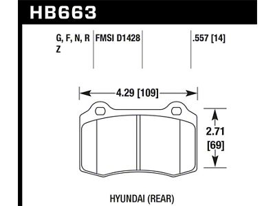 Hawk Performance 10 Hyundai Genesis Coupe Track w/ Brembo Breaks HPS - HB663F.557