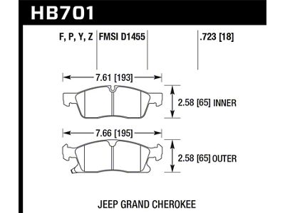 Hawk Performance 11-12 Dodge Durango / 11-12 Jeep Grand Cherokee HPS - HB701B.723