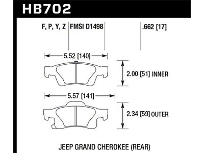 Hawk Performance 11-12 Dodge Durango / 11-12 Jeep Grand Cherokee HPS - HB702B.662