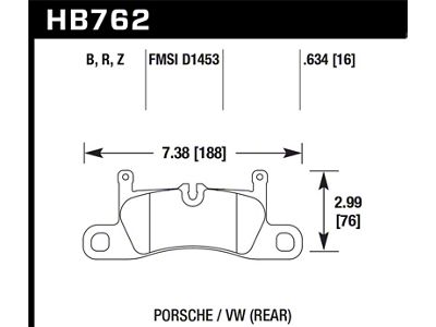 Hawk Performance 11-17 Porsche Cayenne / 11-16 VW Touareg Performance Ceramic - HB762Z.634
