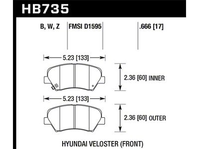 Hawk Performance 12-15 Hyundai Veloster / 13-15 Hyundai Elantra DTC-30 Race - HB735W.666