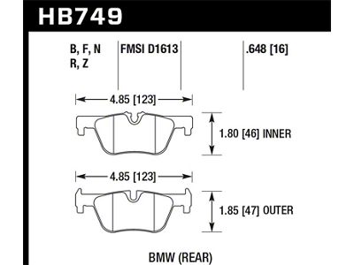 Hawk Performance 13-14 BMW 328i/328i xDrive / 2014 428i/428i xDrive PC - HB749Z.648