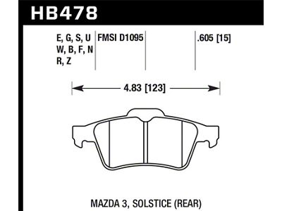 Hawk Performance 13-14 Ford Focus ST / Mazda/ Volvo DTC-70 Race - HB478U.605