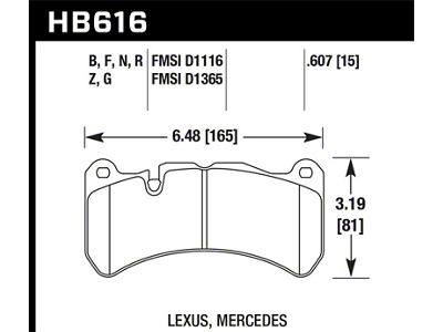 Hawk Performance 13-14 Ford Mustang GT500 HPS 5.0 Street Front Brake - HB616B.607