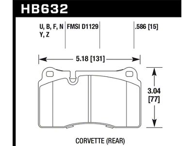 Hawk Performance 14-15 Chevrolet Camaro 7.0L Z28 Incl.Pad Wear Sensor Rear - HB632D.586
