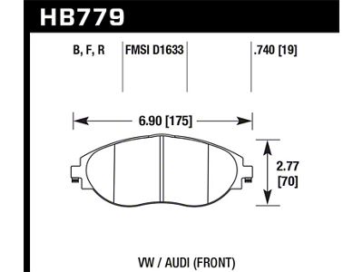 Hawk Performance 15-16 Audi S3 Performance Ceramic Front Brake Pads - HB779Z.740