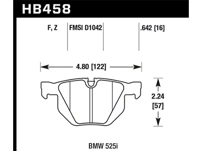 Hawk Performance 15-16 BMW X5 xDrive35d/xDrive35i / 15-16 BMW X6 xDrive35i/sDrive35i - HB458B.642