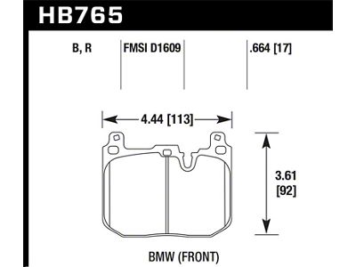 Hawk Performance 15-17 BMW M4 DTC-30 Front Race Pads - HB765W.664