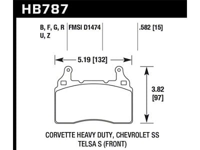 Hawk Performance 15-17 Chevy Corvette Z51 DTC-60 Race Front Brake Pads